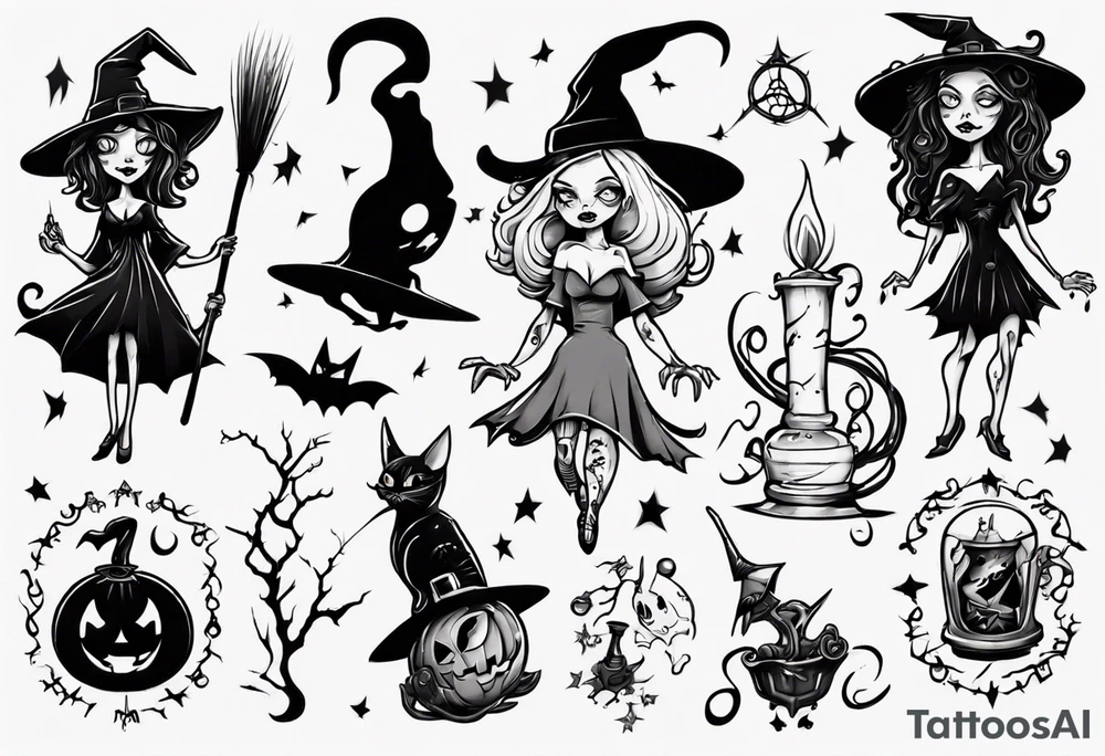 witch tattoo idea