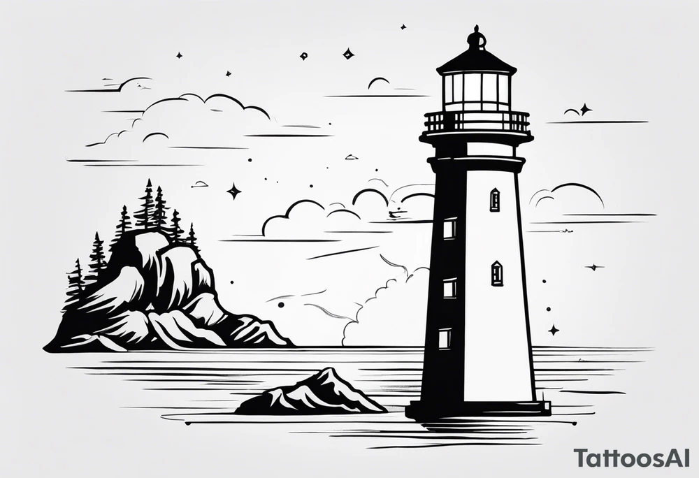 lighthouse tattoo idea