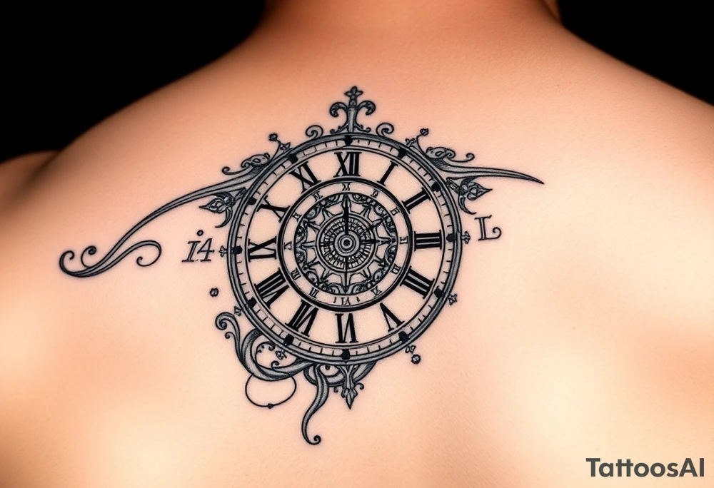 vintage roman numerals within ornate clockwork mechanism tattoo idea vintage roman numerals within ornate clockwork mechanism tattoo idea