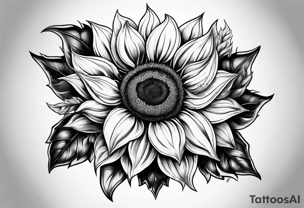 a sunflower tattoo idea