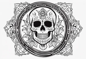 Santa Muerte sigil tattoo idea