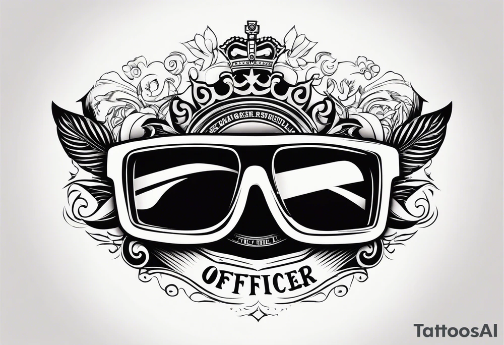 Officer Sunglasses tattoo idea