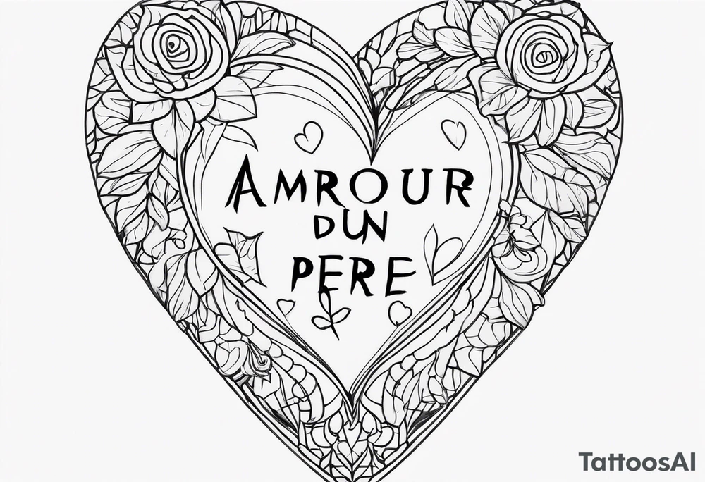 amour d'un père tattoo idea