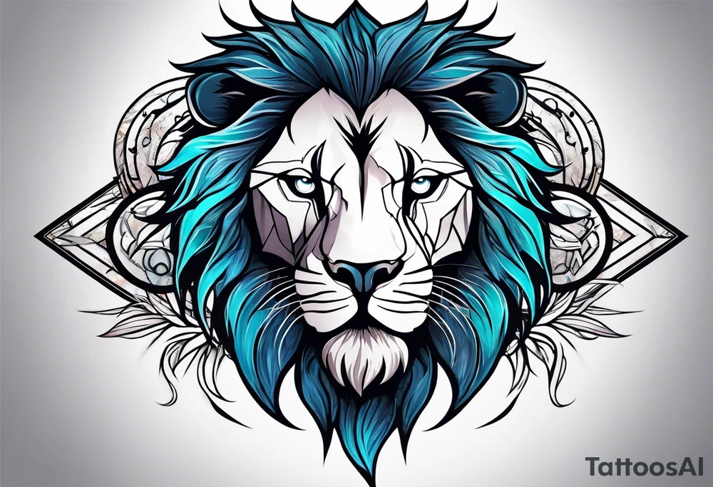 Lion head fierce tattoo idea