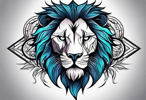 Lion head fierce tattoo idea