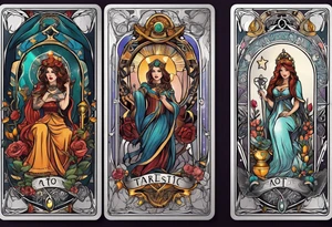 A tarot card design tattoo idea