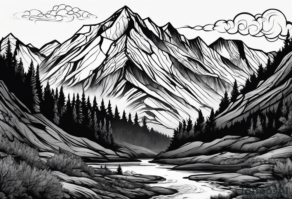 Mountians tattoo idea