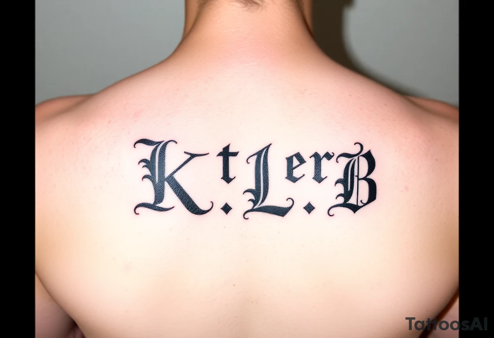 Letters K.L.B tattoo idea