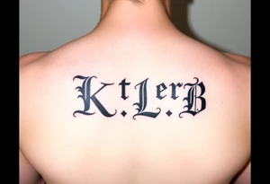 Letters K.L.B tattoo idea