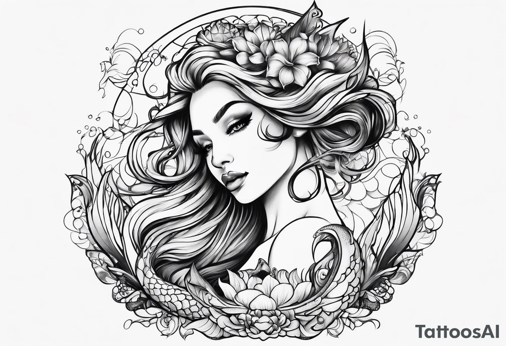 Mermaid tattoo idea