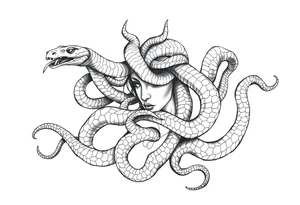 Medusa snakes tattoo idea