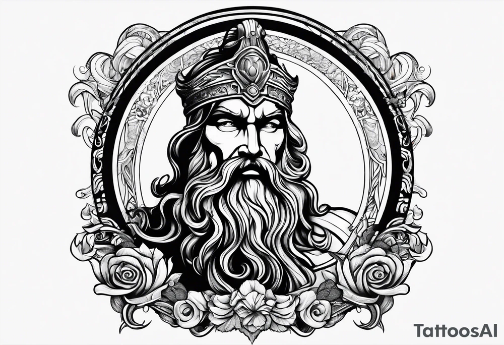 Poseidon mit umhang tattoo idea