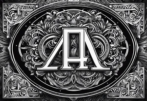 small fine line art with the letters L and C without brackground. focus is on the letters tattoo idea