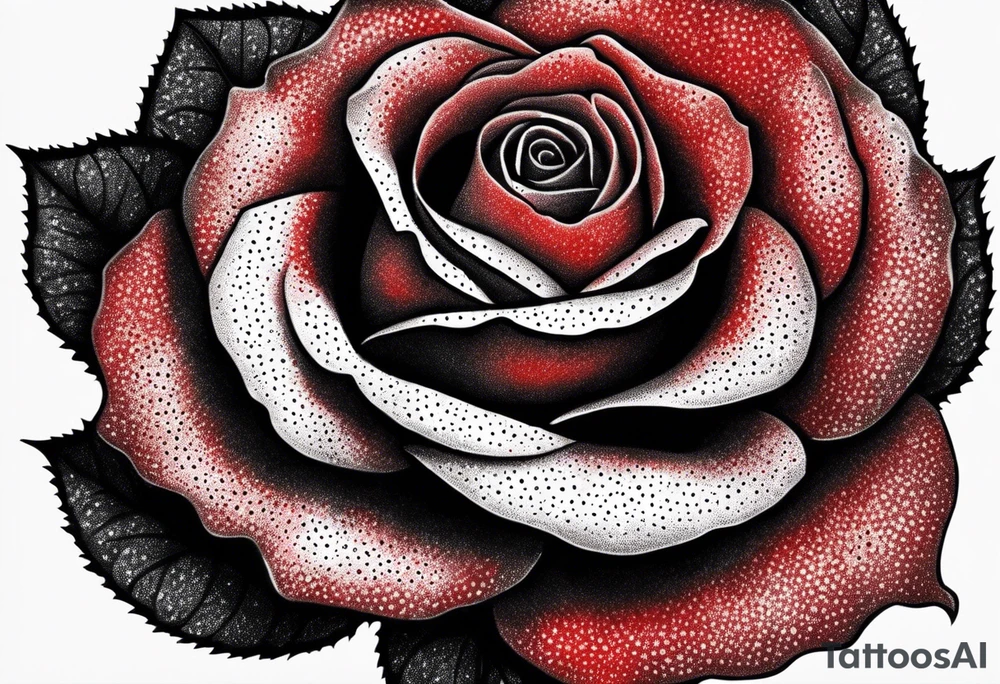 single red rose, black background tattoo idea
