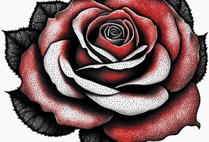 single red rose, black background tattoo idea