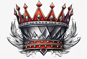 evil crown with spikes tattoo idea