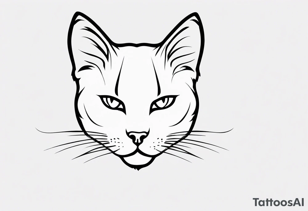 Black cat tattoo idea