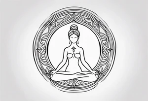 standing yoga tattoo idea