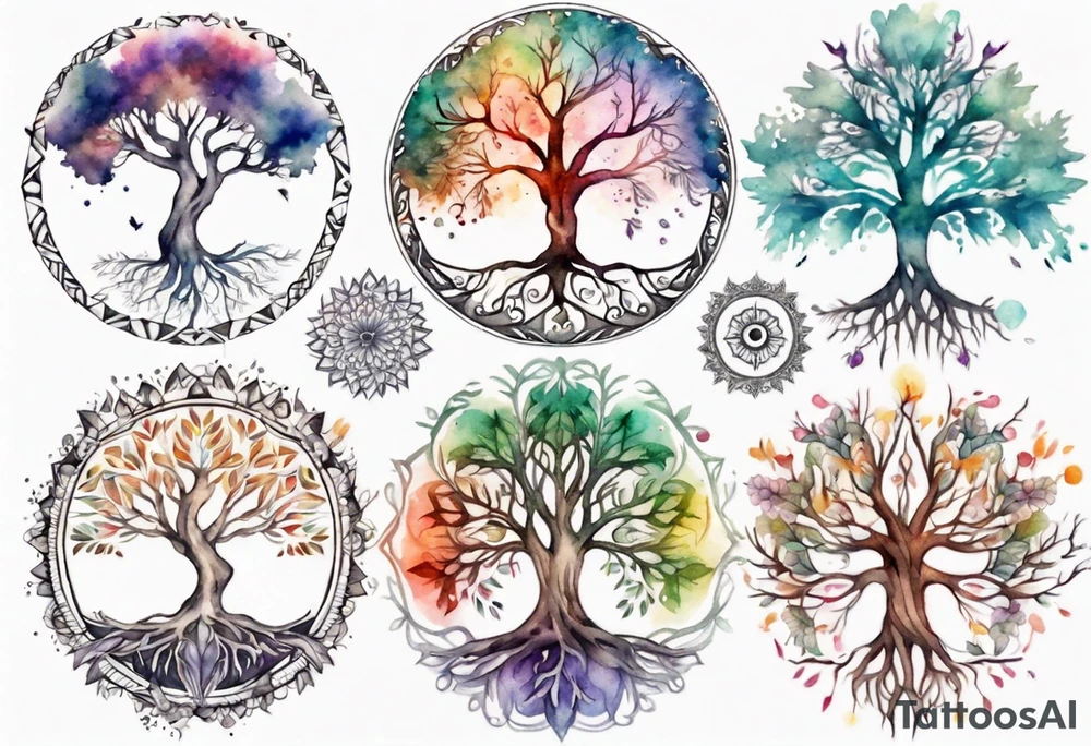 Mandala tree of life tattoo idea