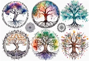 Mandala tree of life tattoo idea
