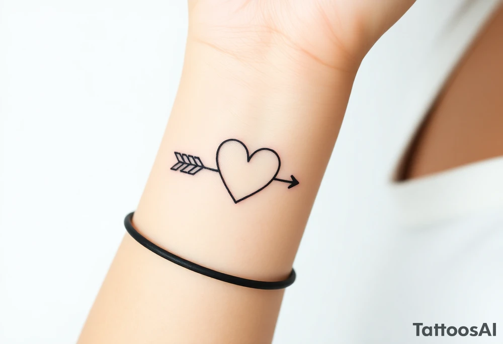 Heart arrow 3_26_1973 tattoo idea