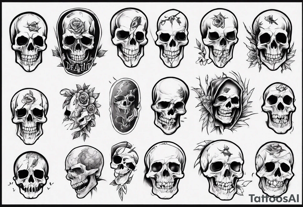 smiling back at death tattoo idea