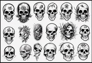 smiling back at death tattoo idea