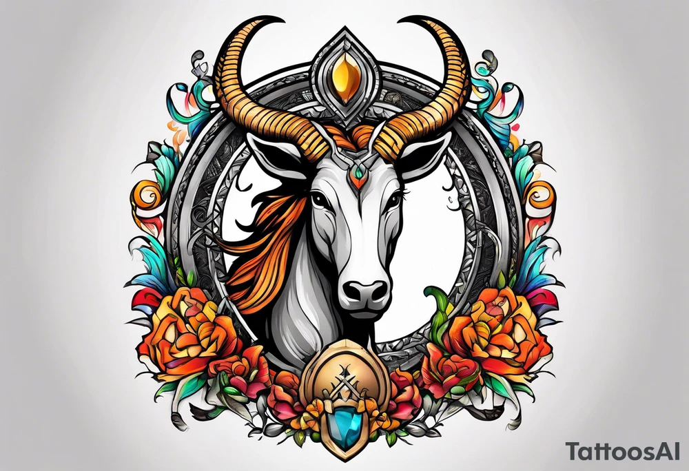 Capricorn and includes the letters sjy tattoo idea
