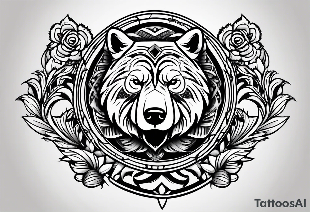 bear paw tattoo idea