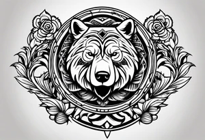 bear paw tattoo idea