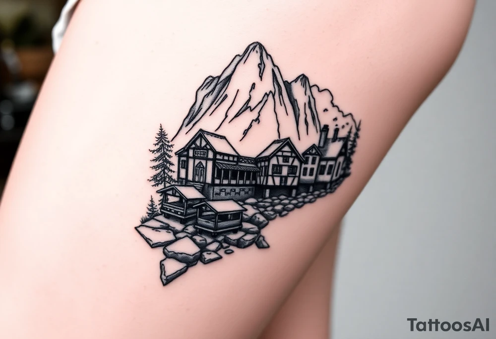 Polish tourist area called morske oko tattoo idea