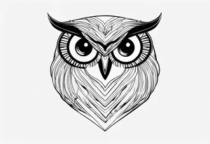 An owl with the name Teagan written inside of it somewhere tattoo idea