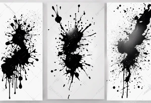 Paint splatter on a white canvas meaning nothing’s perfect tattoo idea