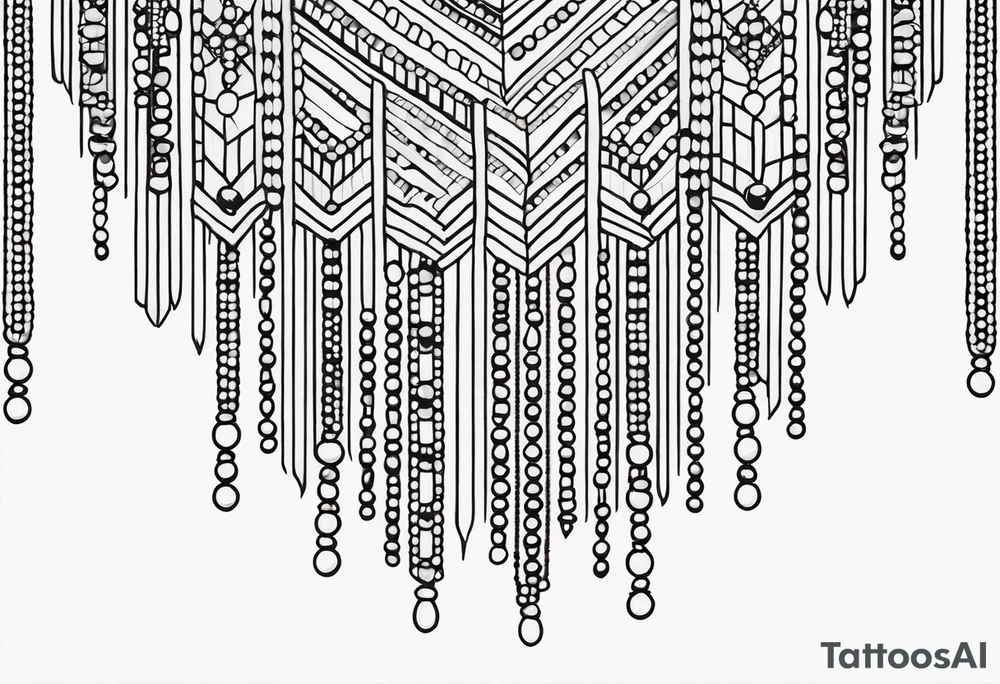 Beaded Fringe PATTERN tattoo idea
