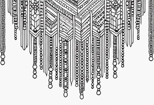 Beaded Fringe PATTERN tattoo idea
