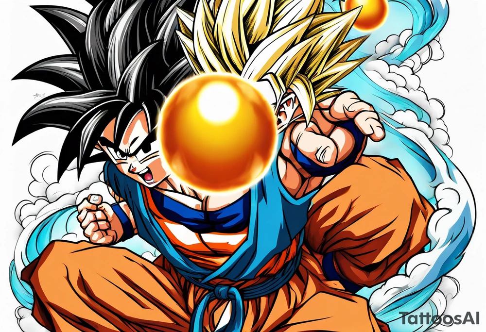 dragon ball full arm tattoo idea