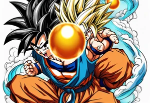 dragon ball full arm tattoo idea