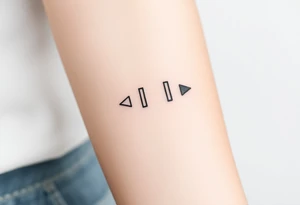 Powerful mental health  symbolism of play, pause, stop rewind tattoo idea