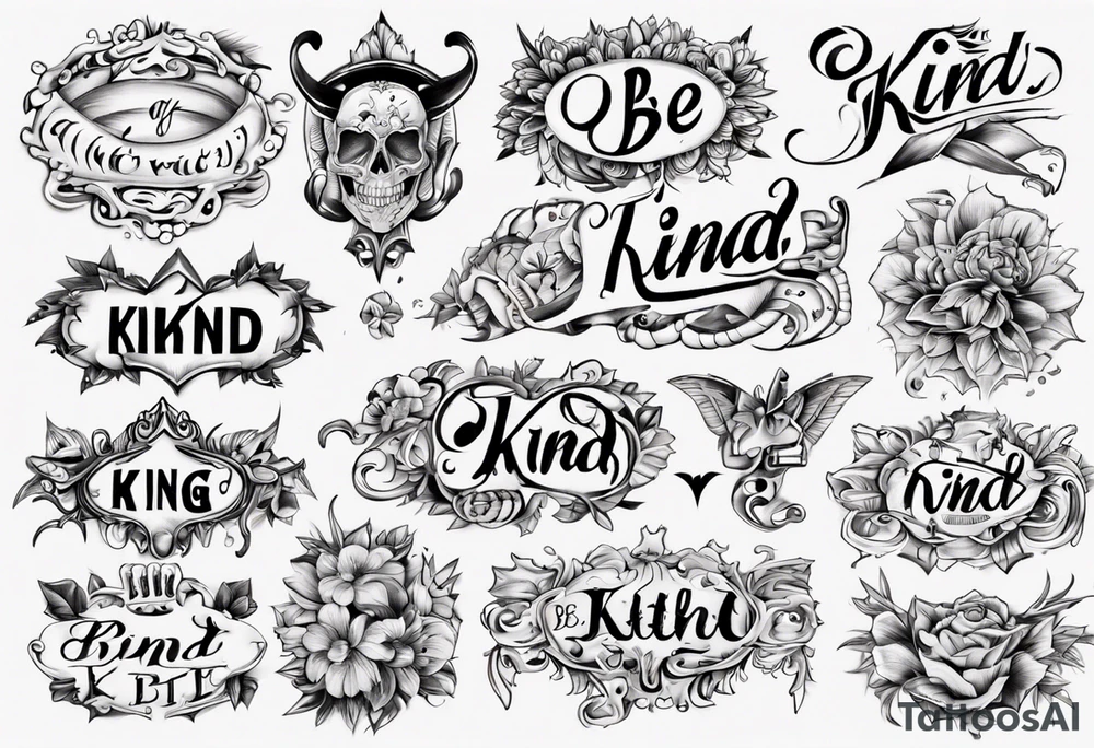Be Kind……of a Bitch tattoo idea