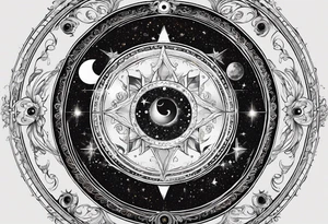 Astrology, Gemini, Natal Chart, angelic, soul mates, vision, planetary, ying yang, the moon, third eye, armband tattoo idea
