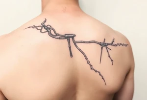 long System of pipes that transitions into veins of forearm tattoo idea