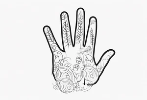 hand and paw tattoo with Mikasa name tattoo idea