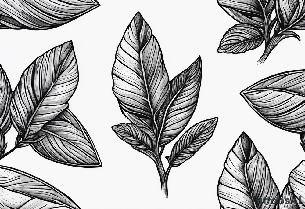 Arrowhead with a lavender plant tattoo idea