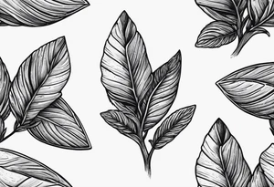 Arrowhead with a lavender plant tattoo idea