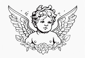putto, no background tattoo idea