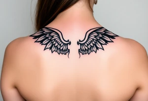gothic wings tattoo idea