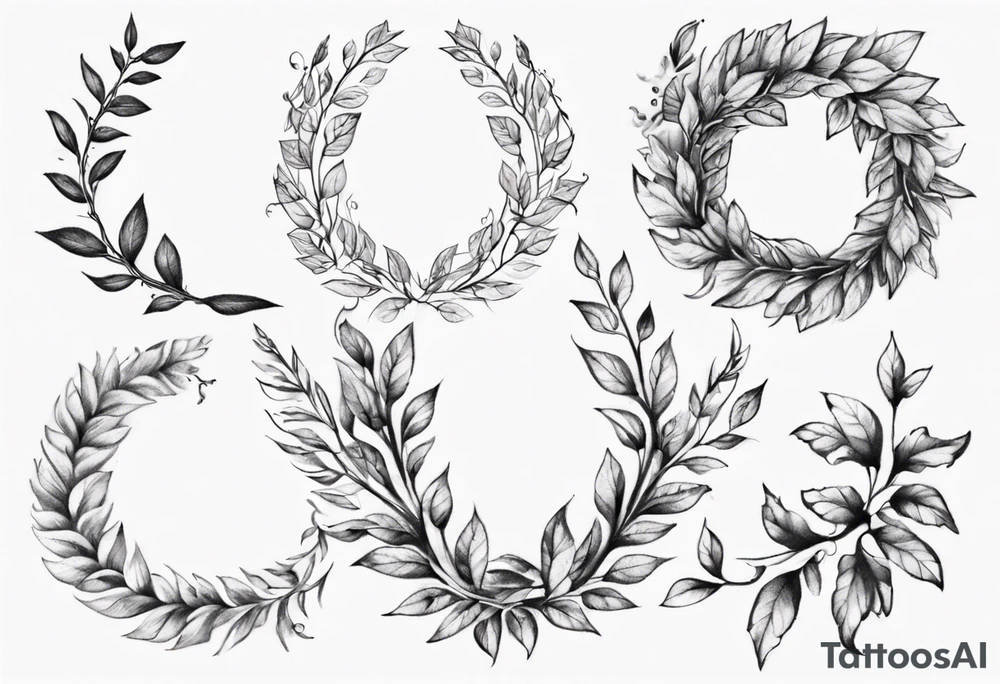 Neck to shoulders wreath leaves tattoo tattoo idea