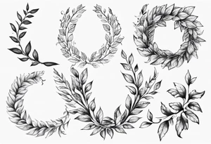 Neck to shoulders wreath leaves tattoo tattoo idea