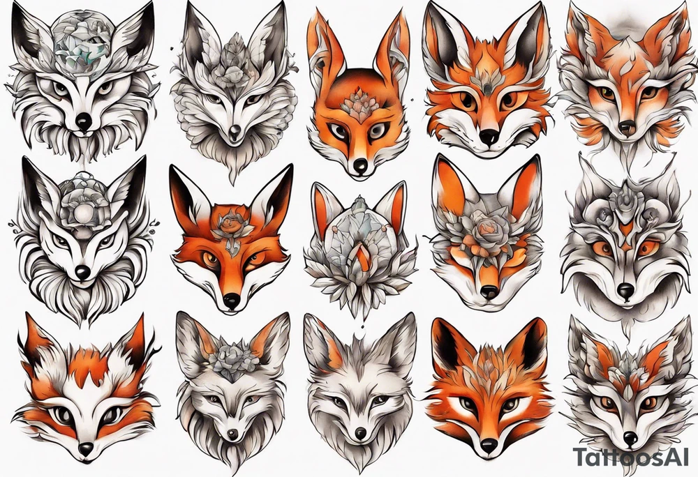 Eule gemischt mit fuchs tattoo idea