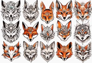 Eule gemischt mit fuchs tattoo idea